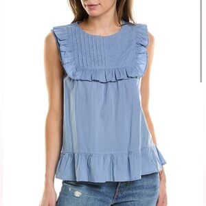 SOLE Tunis Top in Solid Light Blue, Size Medium, NWT
